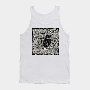 Cat on Flowers Tank Top